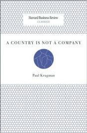 book cover of A Country Is Not a Company by Paul Krugman