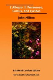 book cover of L'Allegro, Il Penseroso, Comus, and Lycidas by John Milton