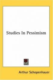 book cover of Studies in Pessimism by Arthur Schopenhauer
