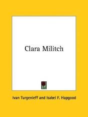 book cover of Klara Militsch by Ivan Turgenjev