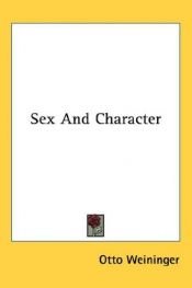 book cover of Sex and Character by Otto Weininger