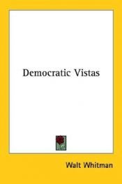 book cover of Democratic Vistas by Walt Whitman