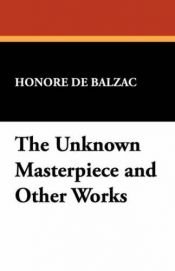 book cover of Il capolavoro sconosciuto by Honoré de Balzac