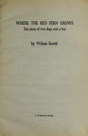 book cover of Where the Red Fern Grows by Wilson Rawls