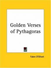 book cover of Les vers dorés de Pythagore by Fabre d'Olivet