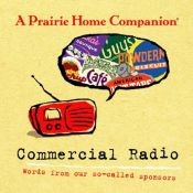 book cover of A Prairie Home Companion commercial radio: words from our so-called sponsors by Garrison Keillor