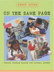book cover of On the Same Page: Shared Reading Beyond the Primary Grades by Janet Allen