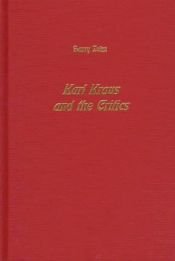 book cover of Karl Kraus and the critics by Harry Zohn