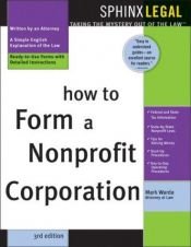 book cover of How to Form a Nonprofit Corporation by Mark Warda