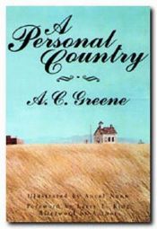 book cover of A personal country by A. Greene