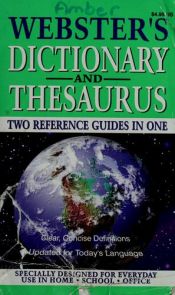 book cover of Webster's Dictionary and Thesaurus: Easy-to-read Format by Nichols Publishing Group,