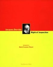 book cover of Right of Inspection by Jacques Derrida