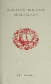book cover of L' originale miscellanea di Schott by Ben Schott