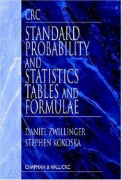 book cover of CRC Standard Probability and Statistics Tables and Formulae by Daniel Zwillinger