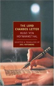 book cover of The Lord Chandos Letter by Hugo von Hofmannsthal|Ioannes Banville