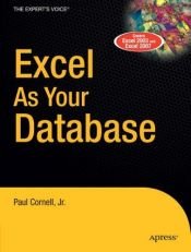 book cover of Excel as Your Database by Paul Cornell