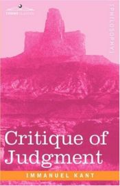 book cover of Critique of Judgment by อิมมานูเอิล คานท์