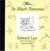 book cover of So Much Nonsense by Edward Lear