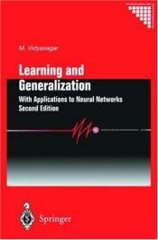book cover of Learning and generalisation by Mathukumalli Vidyasagar