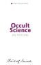 Occult science - an outline