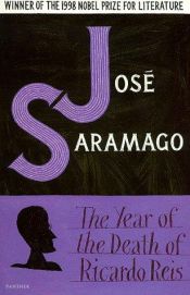 book cover of Het jaar van de dood van Ricardo Reis roman by José Saramago