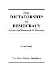 book cover of From Dictatorship to Democracy by Gene Sharp