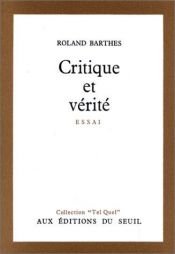 book cover of Critique et vérité by Roland Barthes