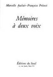 book cover of Mémoires à deux voix by Marcelle Auclair