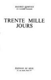 book cover of Trente Mille Jours by Maurice Genevoix