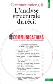 book cover of Communications n° 8 : L'Analyse structurale du récit by Roland Barthes