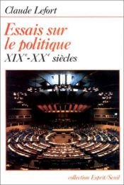 book cover of Democracy and political theory by Claude Lefort