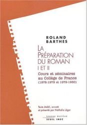 book cover of La preparacion de la novela by Roland Barthes