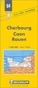 book cover of 54 - Cherbourg - Rouen: Michelin Carte Routiere 1 by Michelin Travel Publications