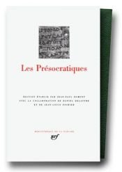 book cover of Les présocratiques by Collectif