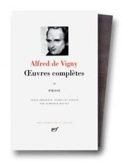 book cover of Œuvres complètes II: Prose by Alfredo de Vigny