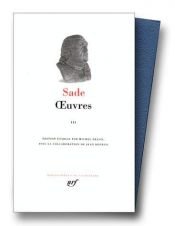 book cover of Oeuvres III - La philosophie dans le boudoir by Donatien Alphonse François de Sade