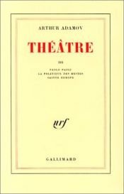 book cover of Théâtre by Arthur Adamov