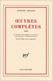 book cover of Oeuvres complètes, tome 8 by Antonin Artaud