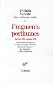 book cover of Fragments posthumes (automne 1884 - automne 1885) by Frydrichas Nyčė