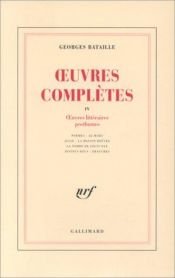 book cover of Oeuvres complètes, Oeuvres littéraires posthumes by Georges Bataille