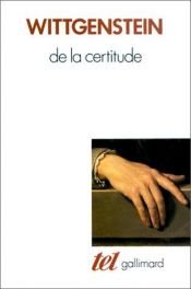 book cover of De la certitude by Ludwig Wittgenstein