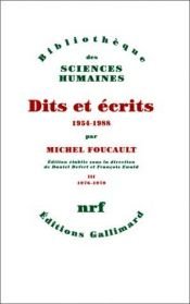 book cover of Dits et écrits t03 by Michel Foucault