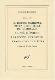 book cover of Théatre I: La cantatrice chauve; La leçon; Jacques ou la submission; Les chaises; Victimes du devoir; Amédée ou comment s'en débarrasser by Eugène Ionesco