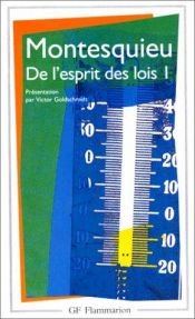 book cover of De l'esprit des lois, tome 1 by Charles Louis de Secondat Montesquieu