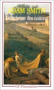 book cover of La Richesse des nations. Tome I by Adam Smith