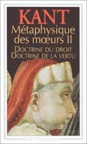 book cover of Métaphysique des mœurs by Emmanuel Kant