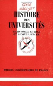 book cover of Histoire des universités by Christophe Charle