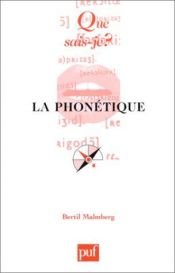 book cover of Phonetics by Bertil Malmberg