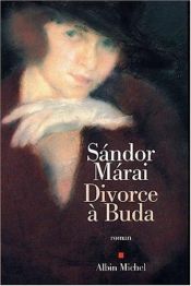 book cover of Divorce à Buda by Sándor Márai