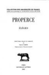 book cover of Elegies by Properce